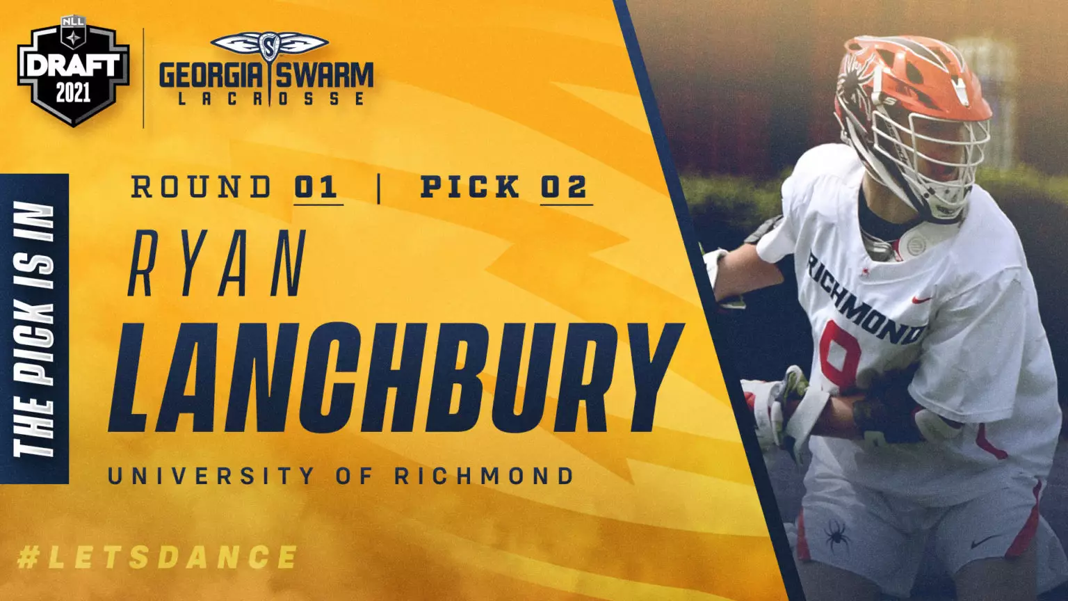 Ryan Lanchbury Georgia Swarm 2021 NLL Draft