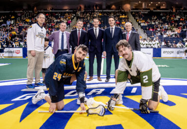 Ceremonial Ball Drop 12.3.22 Game 1 vs ROC